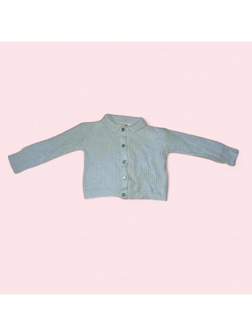 Light Blue Children’s Vintage Button Up Cardigan Shirt